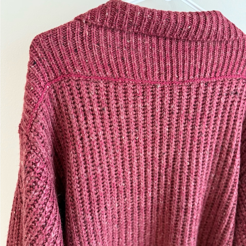 Free People New Dream Spillover Sweater - Wine Red - Size Small - NWT - Picture 13 of 16